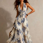 Matilda - Women's Halter Tiered Dress