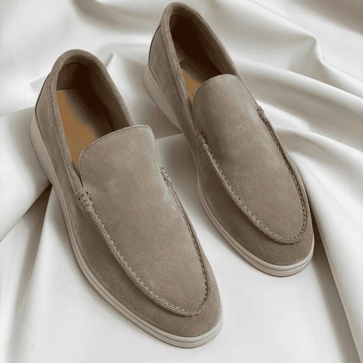 Matteo - Men's Moc Toe Suede Slip-On Loafers