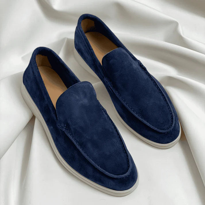 Matteo - Men's Moc Toe Suede Slip-On Loafers