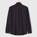 Max - Men's Contrast Collar Button-Down Dress Shirt