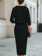 Melissa - Women's Boat-Neck Cropped Top and Skirt Set