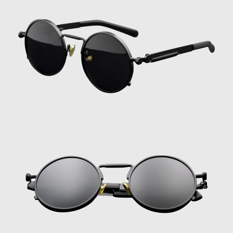 Miami - Round Flip-Up Metal Sunglasses