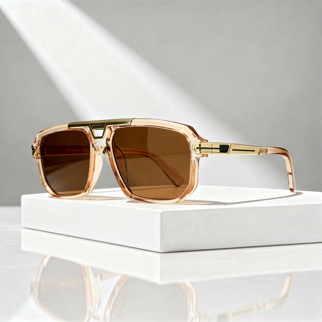 Mykonos - Square Sunglasses with Metal Bridge