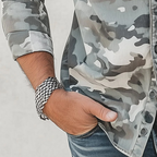 Nicholas - Men's Camouflage Print Button-Down Shirt