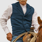 Norbert - Men's Herringbone Button-Front Vest