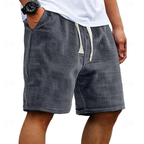 Omer - Men's Waffle-Textured Drawstring Shorts