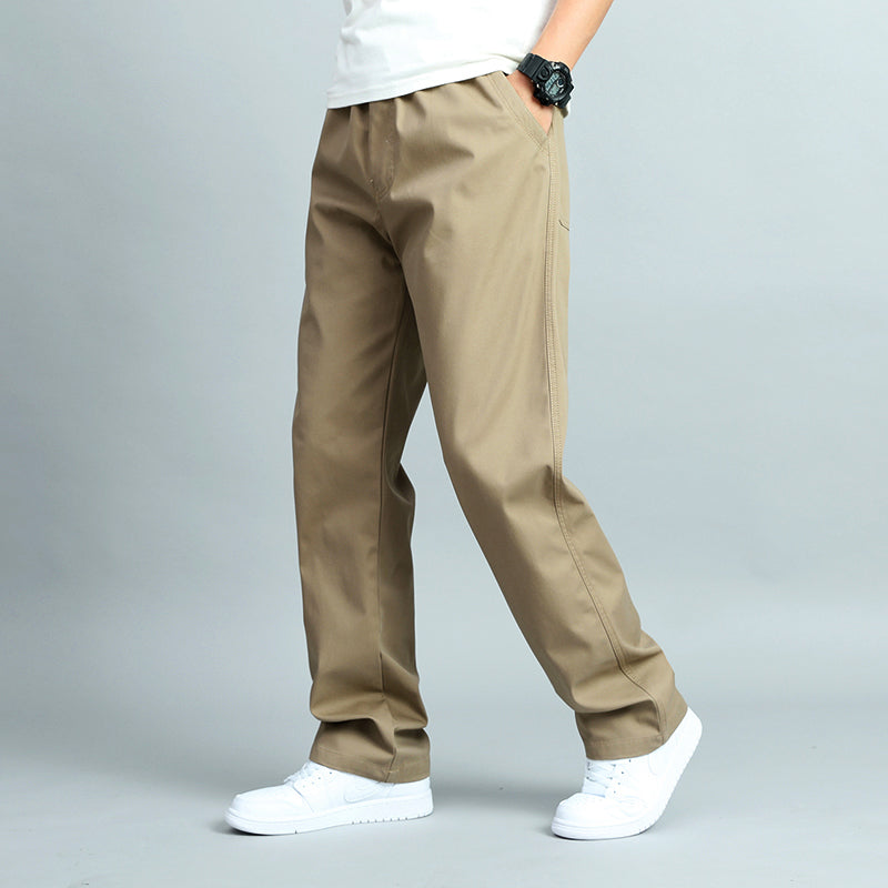Oscar - Men's Straight Leg Cotton Pants with Pockets