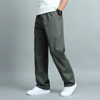 Oscar - Men's Straight Leg Cotton Pants with Pockets