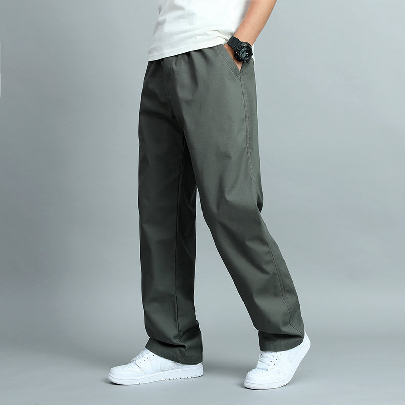 Oscar - Men's Straight Leg Cotton Pants with Pockets