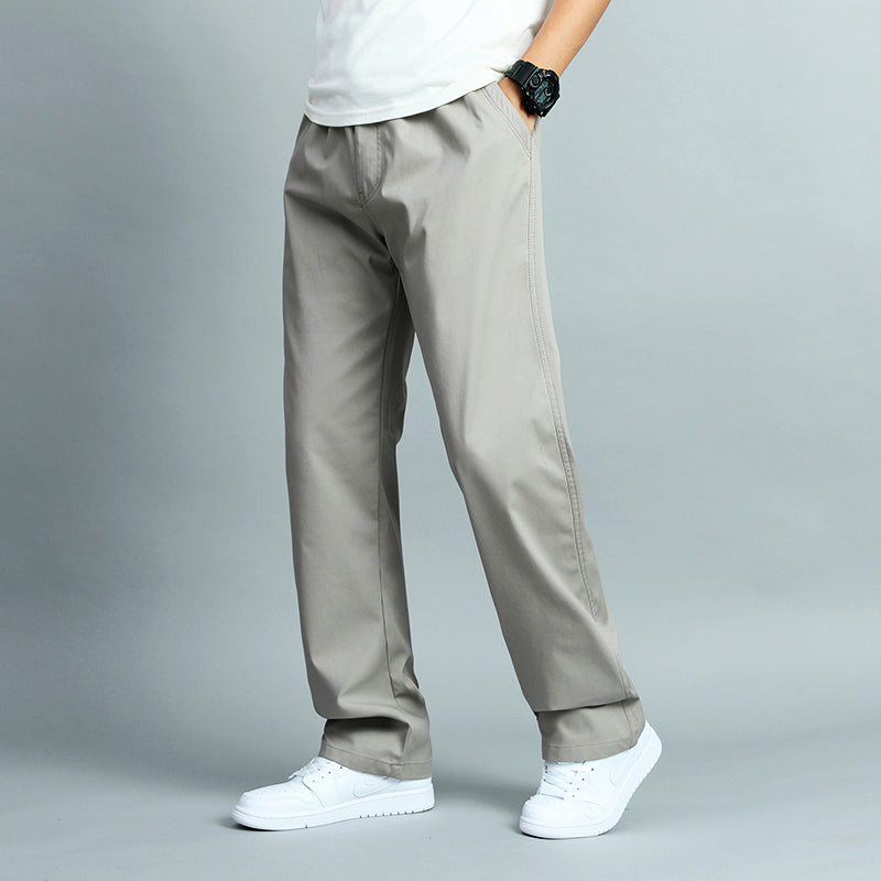 Oscar - Men's Straight Leg Cotton Pants with Pockets