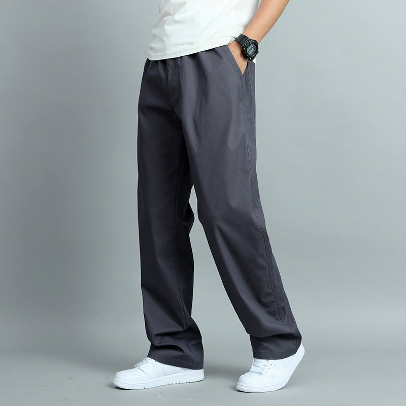 Oscar - Men's Straight Leg Cotton Pants with Pockets