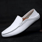 Paul - Men's Leather Moc Toe Slip-On Loafers