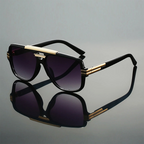 Positano - Geometric Acetate Aviator Sunglasses with Metal Bridge
