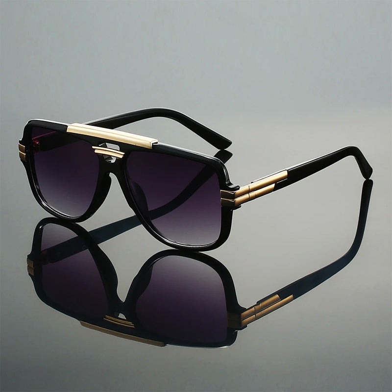 Positano - Geometric Acetate Aviator Sunglasses with Metal Bridge