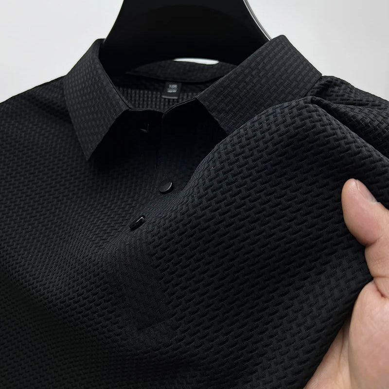 Prince - Men's Textured Snap-Button Polo Shirt