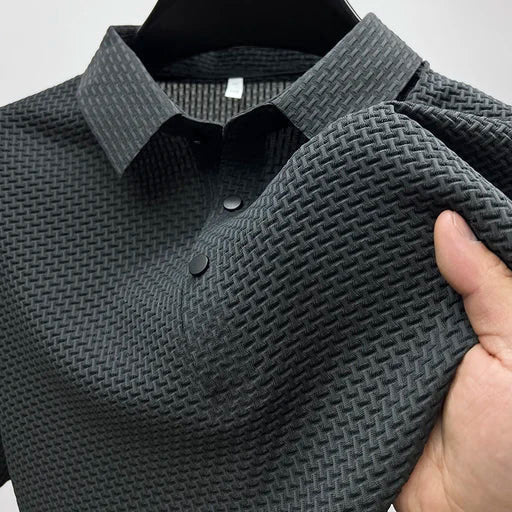 Prince - Men's Textured Snap-Button Polo Shirt