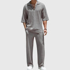 Raymond - Men's Textured Crinkle Knit Half-Placket Set