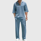 Raymond - Men's Textured Crinkle Knit Half-Placket Set