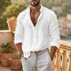 Richard - Men's Button-Front Linen Shirt