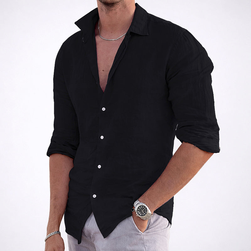 Ruben - Men's Cotton Button-Front Shirt