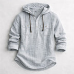 Samuel - Men's Hooded Shirt with Chest Pockets