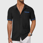 Santino - Men's Open-Knit Button-Front Shirt
