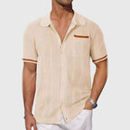 Santino - Men's Open-Knit Button-Front Shirt