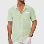 Santino - Men's Open-Knit Button-Front Shirt