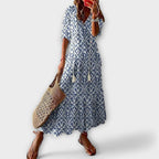 Seraphina - Women's Geometric Print V-Neck Dress