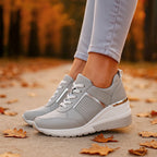 Sheena - Women's Perforated Platform Wedge Sneakers