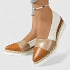 Solene - Women's Metallic Color-Block Espadrille Loafers