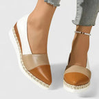 Solene - Women's Metallic Color-Block Espadrille Loafers
