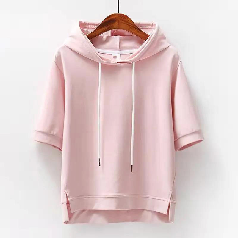Sydney - Women's Short Sleeve Drawstring Hoodie 
