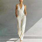 Thaila - Women's Halter Wrap Wide-Leg Jumpsuit