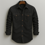 Tiernan - Men's Long Sleeve Button-Front Denim Shirt 