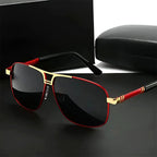 Tulum - Semi-Rimless Aviator Sunglasses with Metal Accents