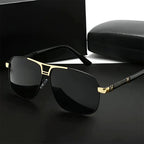Tulum - Semi-Rimless Aviator Sunglasses with Metal Accents