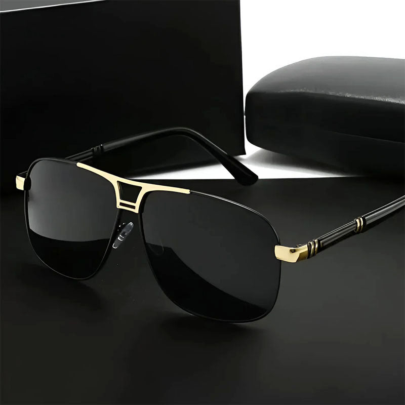 Tulum - Semi-Rimless Aviator Sunglasses with Metal Accents