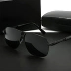 Tulum - Semi-Rimless Aviator Sunglasses with Metal Accents