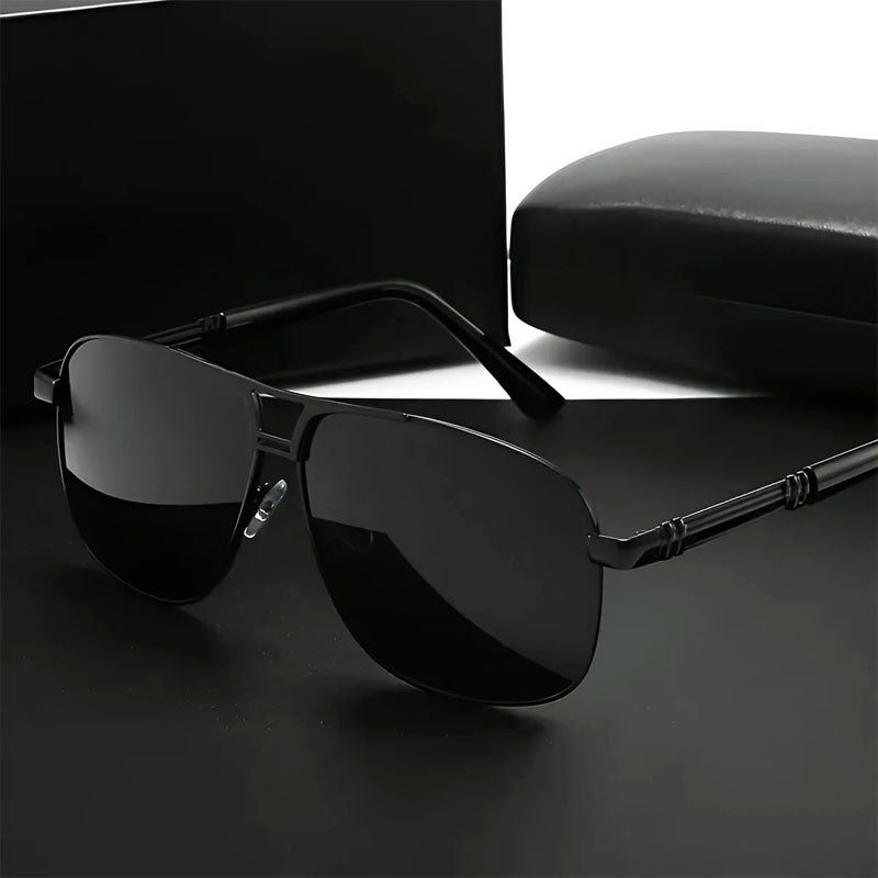 Tulum - Semi-Rimless Aviator Sunglasses with Metal Accents