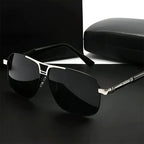 Tulum - Semi-Rimless Aviator Sunglasses with Metal Accents