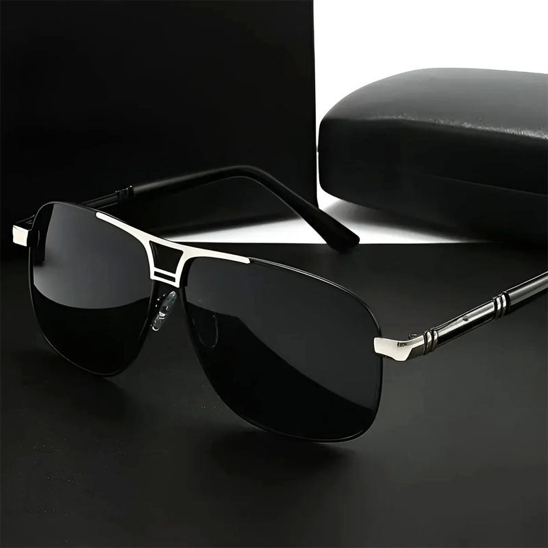 Tulum - Semi-Rimless Aviator Sunglasses with Metal Accents