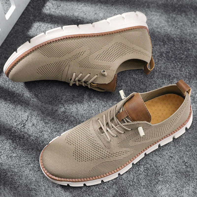 Vincent - Men's Mesh Knit Lace-Up Sneakers