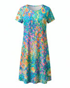 Violet - Women's Polka Dot A-Line Dress