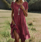 Violet - Women's Polka Dot A-Line Dress