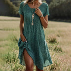 Violet - Women's Polka Dot A-Line Dress