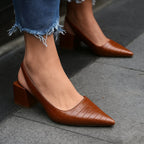 Violetta - Women's Pointed-Toe Slingback Low Heels 