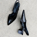 Violetta - Women's Pointed-Toe Slingback Low Heels 