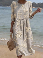 Virginia - Women's Embroidered Floral Dress