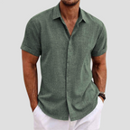 Walker - Men's Linen Button-Front Short Sleeve Shirt